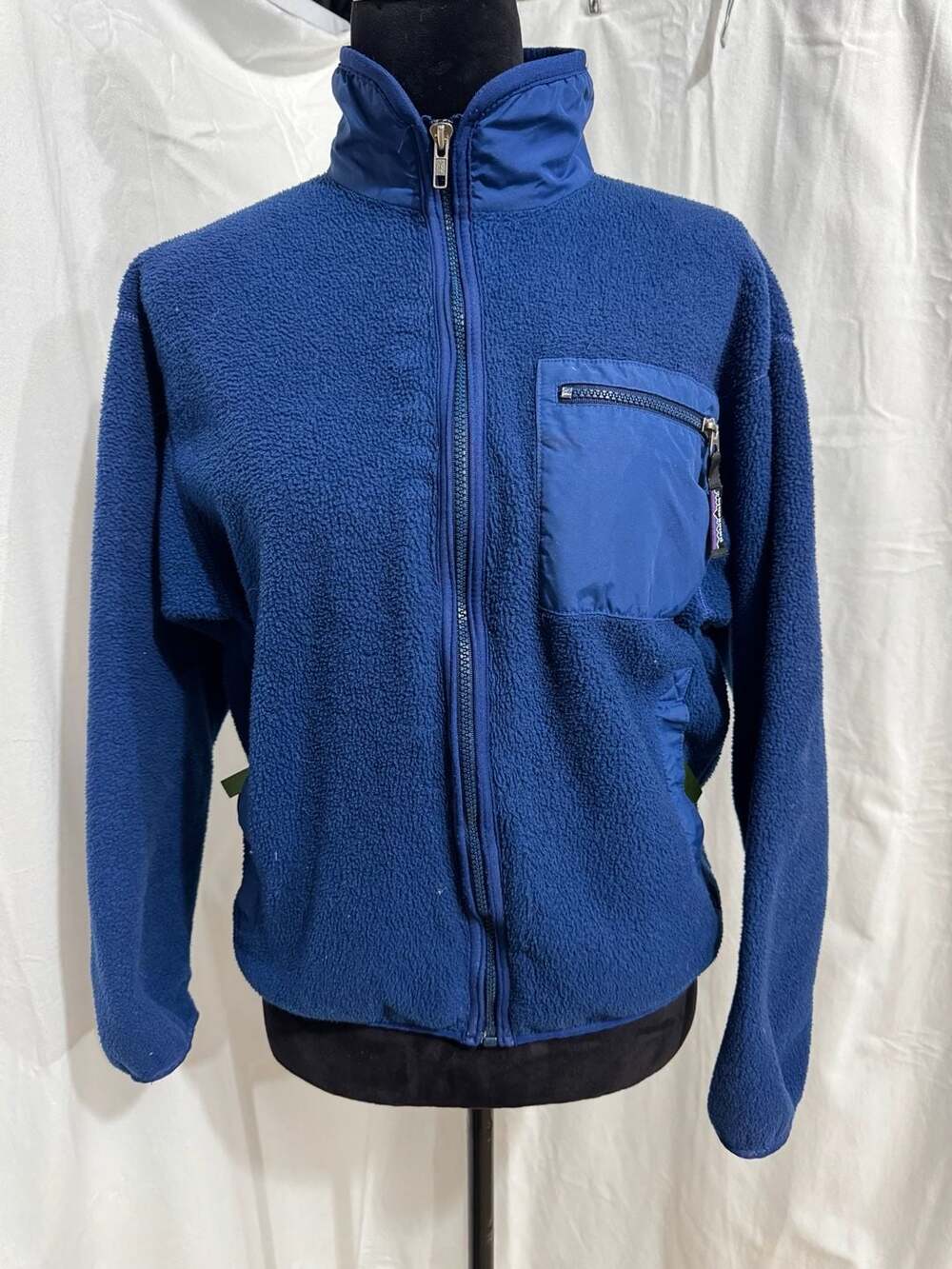 Vintage Patagonia Made in USA Synchilla Fleece Full Zip Jacket with Chest Pocket - Picture 1 of 12